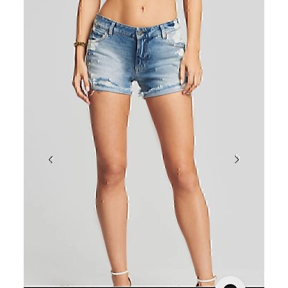 SER.O.YA LEX LOW RISE SHORTS, BLEACHED, DISTRESS, OLYMPIA BLEACHED - Picture 4 of 10